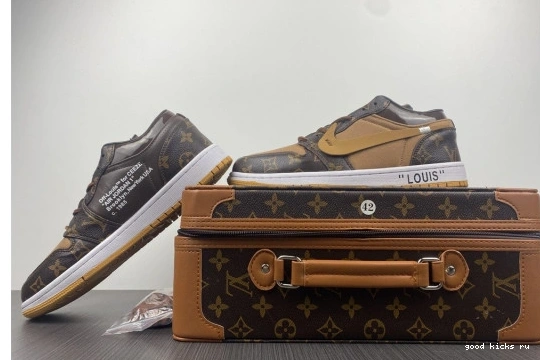 -LouiV WHITE-LouiV JORDAN Top O-W (WITH AIR 1 CASE) Low 0518